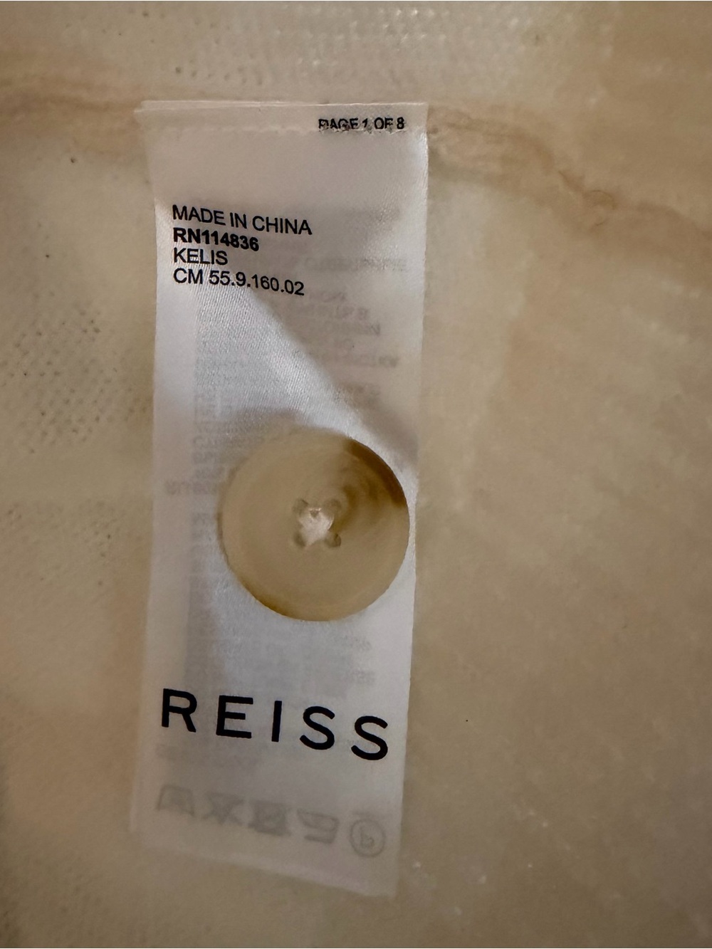 NWT Reiss Ivory Cashmere Wool Blend Kelis Cardigan Sweater XS Quiet Luxury - Picture 7 of 9